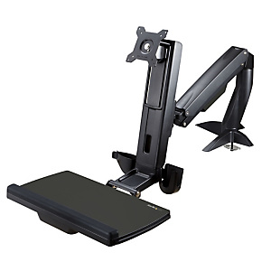 STARTECH .com Brazo de Soporte de Pie y Sentado - Brazo Ajustable de Montaje en Escritorio de Pie o Sentado para Un Monitor VESA de hasta 27' - Ergonómico Articulado para Escritorio de Pie, Negro, 86,4 cm (34'), 8 kg, Escritorio, 75 x 75,100 x 100 mm, 1,5 STARTECH .com Brazo de Soporte de Pie y Sentado - Brazo Ajustable de Montaje en Escritorio de Pie o Sentado para Un Monitor VESA de hasta 27' - Ergonómico Articulado para Escritorio de Pie, Negro, 86,4 cm (34'), 8 kg, Escritorio, 75 x 75,100 x 100 mm, 1,5
