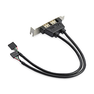 STARTECH .com Cabezal Bracket Perfil Bajo de 2 puertos USB 2.0 con conexión a Placa Base 2x IDC5 - Low Profile, IDC, USB 2.0, Full-height / Low-profile, PC Motherboard, Gris, Metálico, 0,48 Gbit/s USBPLATELP STARTECH .com Cabezal Bracket Perfil Bajo de 2 puertos USB 2.0 con conexión a Placa Base 2x IDC5 - Low Profile, IDC, USB 2.0, Full-height / Low-profile, PC Motherboard, Gris, Metálico, 0,48 Gbit/s USBPLATELP