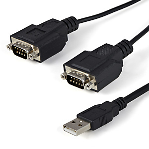 STARTECH .com Cable 1,8m USB a 2 Puertos Serie Serial RS232 DB9 Retención del Puerto de Asignación COM, Negro, 2,1 m, USB 2.0 A, 2 x DB-9, Macho, Macho ICUSB2322F STARTECH .com Cable 1,8m USB a 2 Puertos Serie Serial RS232 DB9 Retención del Puerto de Asignación COM, Negro, 2,1 m, USB 2.0 A, 2 x DB-9, Macho, Macho ICUSB2322F