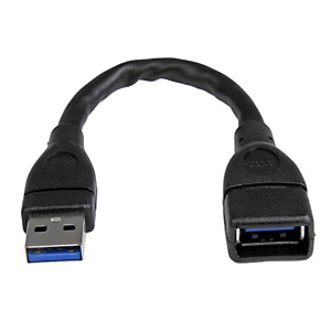 STARTECH .com Cable de 15cm Extensor USB 3.0 - Alargador USB 3.0 SuperSpeed Negro, 0,152 m, USB A, USB A, USB 3.2 Gen 1 (3.1 Gen 1), 5000 Mbit/s, Negro USB3EXT6INBK STARTECH .com Cable de 15cm Extensor USB 3.0 - Alargador USB 3.0 SuperSpeed Negro, 0,152 m, USB A, USB A, USB 3.2 Gen 1 (3.1 Gen 1), 5000 Mbit/s, Negro USB3EXT6INBK