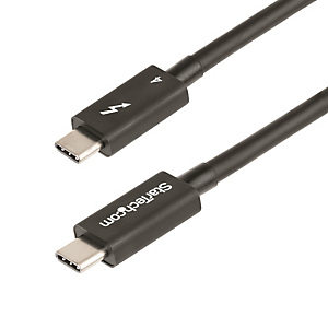 STARTECH .com Cable de 1m Thunderbolt 4 - 40Gbps - PD 100W - Vídeo 4K/8K - Cable Thunderbolt 4 con Certificación Intel - Compatible con USB4/Thunderbolt 3/USB 3.2/USB Tipo C/DisplayPort, Masculino, Masculino, 1 m, Negro, Níquel, 40 Gbit/s TBLT4MM1M STARTECH .com Cable de 1m Thunderbolt 4 - 40Gbps - PD 100W - Vídeo 4K/8K - Cable Thunderbolt 4 con Certificación Intel - Compatible con USB4/Thunderbolt 3/USB 3.2/USB Tipo C/DisplayPort, Masculino, Masculino, 1 m, Negro, Níquel, 40 Gbit/s TBLT4MM1M