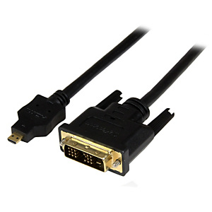 STARTECH .com Cable de 2m Adaptador Conversor Micro HDMI a DVI-D para Tablet y Teléfono Móvil - Convertidor de Vídeo para Dispositivos Micro HDMI Tipo D a DVI-D Monoenlace, 2 m, Micro-HDMI, DVI-D, Macho, Macho, Derecho HDDDVIMM2M STARTECH .com Cable de 2m Adaptador Conversor Micro HDMI a DVI-D para Tablet y Teléfono Móvil - Convertidor de Vídeo para Dispositivos Micro HDMI Tipo D a DVI-D Monoenlace, 2 m, Micro-HDMI, DVI-D, Macho, Macho, Derecho HDDDVIMM2M