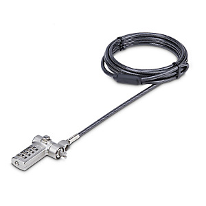 STARTECH .com Cable de 2m Universal de Seguridad para Portátiles - Cable con Candado para Portátiles Compatible con Noble Wedge/Nano/K-Slot - Cerradura de Combinación - Anticorte - Antirrobo, 2 m, Kensington, Cerradura con combinación, Acero al carbón, Ne STARTECH .com Cable de 2m Universal de Seguridad para Portátiles - Cable con Candado para Portátiles Compatible con Noble Wedge/Nano/K-Slot - Cerradura de Combinación - Anticorte - Antirrobo, 2 m, Kensington, Cerradura con combinación, Acero al carbón, Ne