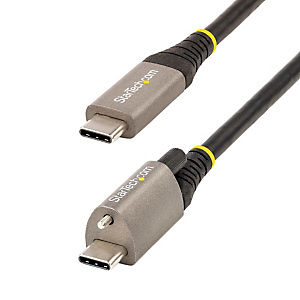 STARTECH .com Cable de 50cm USB-C con Tornillo Superior de Fijación -10Gbps - Cable Tipo C USB 3.2 Gen 2 - con Carga por Entrega de Alimentación PD de 100W (5A), Modo Alt de DP, 0,5 m, USB C, USB C, USB 3.2 Gen 2 (3.1 Gen 2), 10 Gbit/s, Gris, Negro USB31C STARTECH .com Cable de 50cm USB-C con Tornillo Superior de Fijación -10Gbps - Cable Tipo C USB 3.2 Gen 2 - con Carga por Entrega de Alimentación PD de 100W (5A), Modo Alt de DP, 0,5 m, USB C, USB C, USB 3.2 Gen 2 (3.1 Gen 2), 10 Gbit/s, Gris, Negro USB31C