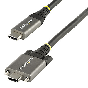 STARTECH .com Cable 50cm USB-C con Tornillos Laterales de Fijación - 10Gbps - Cable USB Tipo C USB 3.1/3.2 Gen 2 - con Carga por Entrega Alimentación PD de 100W (5A), Modo Alt DP, 0,5 m, USB C, USB C, USB 3.2 Gen 2 (3.1 Gen 2), 10 Gbit/s, Gris, Negro USB3 STARTECH .com Cable 50cm USB-C con Tornillos Laterales de Fijación - 10Gbps - Cable USB Tipo C USB 3.1/3.2 Gen 2 - con Carga por Entrega Alimentación PD de 100W (5A), Modo Alt DP, 0,5 m, USB C, USB C, USB 3.2 Gen 2 (3.1 Gen 2), 10 Gbit/s, Gris, Negro USB3