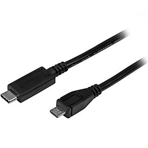 STARTECH .com Cable Adaptador de 1m USB-C a Micro B - USB 2.0 Type-C, 1 m, USB C, Micro-USB B, USB 2.0, Macho/Macho, Negro USB2CUB1M STARTECH .com Cable Adaptador de 1m USB-C a Micro B - USB 2.0 Type-C, 1 m, USB C, Micro-USB B, USB 2.0, Macho/Macho, Negro USB2CUB1M