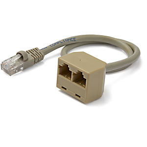 STARTECH .com Cable Adaptador Divisor Splitter RJ45 2 a 1 - Hembra a Macho - Divisor Splitter para Cable de Red Ethernet RJ45, 10/100Base-T(X), Cat5e, Gris, Cloruro de polivinilo (PVC), 0,33 m, Macho/Hembra RJ45SPLITTER STARTECH .com Cable Adaptador Divisor Splitter RJ45 2 a 1 - Hembra a Macho - Divisor Splitter para Cable de Red Ethernet RJ45, 10/100Base-T(X), Cat5e, Gris, Cloruro de polivinilo (PVC), 0,33 m, Macho/Hembra RJ45SPLITTER