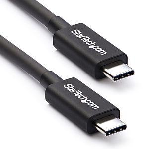 STARTECH .com Cable Thunderbolt 3 Pasivo de 50cm - 40Gbps - PD 100W - Vídeo 4K/5K - Cable Thunderbolt - Certificado Thunderbolt - Compatible con USB4 / Modo Alt DP - Thunderbolt 4 - USB 3.2 - USB-C, Masculino, Masculino, 0,5 m, Negro, Níquel, 40 Gbit/s TB STARTECH .com Cable Thunderbolt 3 Pasivo de 50cm - 40Gbps - PD 100W - Vídeo 4K/5K - Cable Thunderbolt - Certificado Thunderbolt - Compatible con USB4 / Modo Alt DP - Thunderbolt 4 - USB 3.2 - USB-C, Masculino, Masculino, 0,5 m, Negro, Níquel, 40 Gbit/s TB