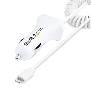 StarTech.com Chargeur Voiture Lightning avec Câble Spiralé - Chargeur Iphone 1m - Double Chargeur USB pour Telephones et Tablettes pour la Voiture - C StarTech.com Chargeur Voiture Lightning avec Câble Spiralé - Chargeur Iphone 1m - Double Chargeur USB pour Telephones et Tablettes pour la Voiture - C