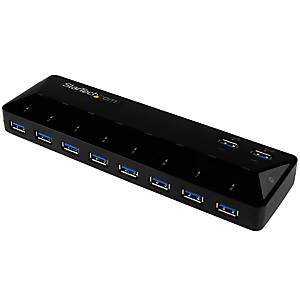 StarTech.com Concentrateur USB 3.0 (5Gbps) 10 ports avec Ports de Charge et de Synchronisation - 8 x USB-A, 2 x USB-A ports de Charge Rapide - Concent StarTech.com Concentrateur USB 3.0 (5Gbps) 10 ports avec Ports de Charge et de Synchronisation - 8 x USB-A, 2 x USB-A ports de Charge Rapide - Concent