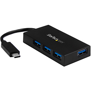 StarTech.com Concentrateur USB-C 4 Ports USB-A (USB 3.0 SuperSpeed 5Gbps) - Concentrateur de Charge Portable USB-C vers USB-A BC 1.2 avec Adaptateur S StarTech.com Concentrateur USB-C 4 Ports USB-A (USB 3.0 SuperSpeed 5Gbps) - Concentrateur de Charge Portable USB-C vers USB-A BC 1.2 avec Adaptateur S