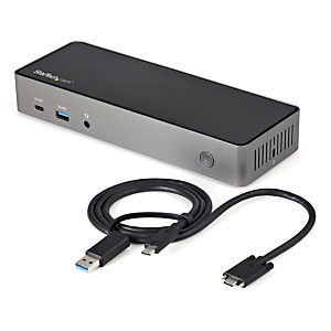 STARTECH .com Docking Station USB-C y USB-A 10Gb - Replicador de Puertos Híbrido Universal para 3 Monitores DisplayPort y HDMI 4K de 60Hz - PD 85W - Hub Ladrón USB de 6 Puertos - Audio - Red Gigabit, Alámbrico, USB 3.2 Gen 2 (3.1 Gen 2) Type-C, 85 W, 10,1 STARTECH .com Docking Station USB-C y USB-A 10Gb - Replicador de Puertos Híbrido Universal para 3 Monitores DisplayPort y HDMI 4K de 60Hz - PD 85W - Hub Ladrón USB de 6 Puertos - Audio - Red Gigabit, Alámbrico, USB 3.2 Gen 2 (3.1 Gen 2) Type-C, 85 W, 10,1