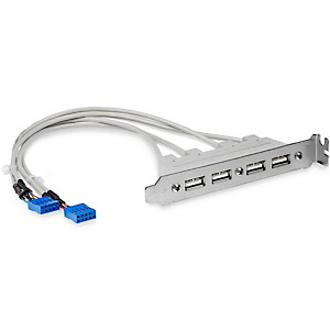 StarTech.com Equerre USB 4 ports - Adaptateur de Slot 4 ports USB 2.0 A Femelle, 0,286 m, 68 g, 125 mm, 225 mm, 22 mm, 73 g USBPLATE4 StarTech.com Equerre USB 4 ports - Adaptateur de Slot 4 ports USB 2.0 A Femelle, 0,286 m, 68 g, 125 mm, 225 mm, 22 mm, 73 g USBPLATE4
