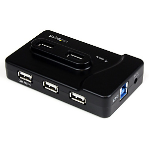 StarTech.com Hub combiné USB 3.0/2.0 6 ports avec port de charge, USB 3.2 Gen 1 (3.1 Gen 1) Type-B, USB 3.2 Gen 1 (3.1 Gen 1) Type-A, 4800 Mbit/s, Noi StarTech.com Hub combiné USB 3.0/2.0 6 ports avec port de charge, USB 3.2 Gen 1 (3.1 Gen 1) Type-B, USB 3.2 Gen 1 (3.1 Gen 1) Type-A, 4800 Mbit/s, Noi