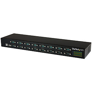 StarTech.com Hub série RS232 à 16 ports - Adaptateur USB vers 16x DB9 RS232 à montage en rack, USB 2.0 Type-B, Série, 480 Mbit/s, Noir, Acier, 36 W IC StarTech.com Hub série RS232 à 16 ports - Adaptateur USB vers 16x DB9 RS232 à montage en rack, USB 2.0 Type-B, Série, 480 Mbit/s, Noir, Acier, 36 W IC