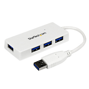StarTech.com Hub USB 3.0 à 4 ports avec câble intégré - 5Gbps - Blanc, USB 3.2 Gen 1 (3.1 Gen 1) Type-A, USB 3.2 Gen 1 (3.1 Gen 1) Type-A, 5000 Mbit/s StarTech.com Hub USB 3.0 à 4 ports avec câble intégré - 5Gbps - Blanc, USB 3.2 Gen 1 (3.1 Gen 1) Type-A, USB 3.2 Gen 1 (3.1 Gen 1) Type-A, 5000 Mbit/s