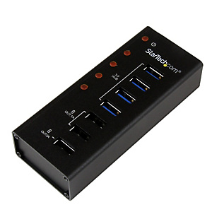 StarTech.com Hub USB 3.0 (5Gbps) Alimenté de 4 ports avec Station de Recharge de 3 ports USB (2 x 1A, 1 x 2A) - Fixation Murale, USB 3.2 Gen 1 (3.1 Ge StarTech.com Hub USB 3.0 (5Gbps) Alimenté de 4 ports avec Station de Recharge de 3 ports USB (2 x 1A, 1 x 2A) - Fixation Murale, USB 3.2 Gen 1 (3.1 Ge