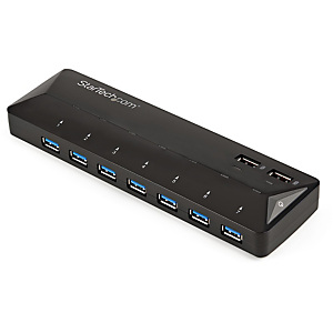 StarTech.com Hub USB 3.0 à 7 ports plus ports dédiés à la charge - 5Gbps - 2x 2,4 A, USB 3.2 Gen 1 (3.1 Gen 1) Type-B, USB 3.2 Gen 1 (3.1 Gen 1) Type- StarTech.com Hub USB 3.0 à 7 ports plus ports dédiés à la charge - 5Gbps - 2x 2,4 A, USB 3.2 Gen 1 (3.1 Gen 1) Type-B, USB 3.2 Gen 1 (3.1 Gen 1) Type-