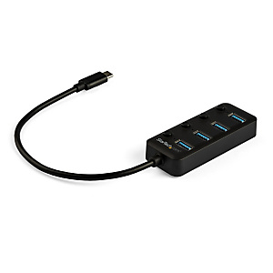 StarTech.com Hub USB 3.0 Type-C 4 Ports avec Commutateurs Individuels par Port (On/Off) - SuperSpeed USB 3.2 Gen 1 (5Gbps) - Alimenté par Bus USB - Po StarTech.com Hub USB 3.0 Type-C 4 Ports avec Commutateurs Individuels par Port (On/Off) - SuperSpeed USB 3.2 Gen 1 (5Gbps) - Alimenté par Bus USB - Po