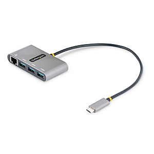 StarTech.com Hub USB-C à 3 ports avec Ethernet - 3x USB-A - USB 3.0 5Gbps - Alimentation par Bus - Hub USB Thunderbolt 3 - Adaptateur USB C Ethernet - StarTech.com Hub USB-C à 3 ports avec Ethernet - 3x USB-A - USB 3.0 5Gbps - Alimentation par Bus - Hub USB Thunderbolt 3 - Adaptateur USB C Ethernet -