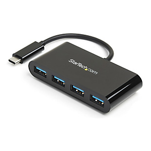 StarTech.com Hub USB-C à 4 ports alimenté par bus - USB-C vers 4x USB-A - USB 3.0 - 5Gbps, USB 3.2 Gen 1 (3.1 Gen 1) Type-C, USB 3.2 Gen 1 (3.1 Gen 1) StarTech.com Hub USB-C à 4 ports alimenté par bus - USB-C vers 4x USB-A - USB 3.0 - 5Gbps, USB 3.2 Gen 1 (3.1 Gen 1) Type-C, USB 3.2 Gen 1 (3.1 Gen 1)