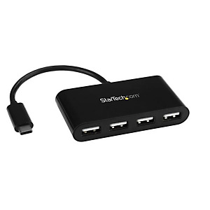 StarTech.com Hub USB-C 4 ports - Mini-hub - USB-C vers 4x USB-A - USB 2.0, USB 2.0 Type-C, USB 2.0, 480 Mbit/s, Noir, Plastique, 0,16 m ST4200MINIC StarTech.com Hub USB-C 4 ports - Mini-hub - USB-C vers 4x USB-A - USB 2.0, USB 2.0 Type-C, USB 2.0, 480 Mbit/s, Noir, Plastique, 0,16 m ST4200MINIC