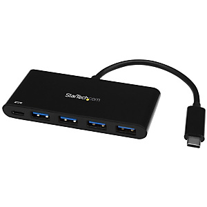 StarTech.com Hub USB-C à 4 ports avec Power Delivery - USB-C vers 4x USB-A - USB 3.0 - 5Gbps, USB 3.2 Gen 1 (3.1 Gen 1) Type-C, USB 3.2 Gen 1 (3.1 Gen StarTech.com Hub USB-C à 4 ports avec Power Delivery - USB-C vers 4x USB-A - USB 3.0 - 5Gbps, USB 3.2 Gen 1 (3.1 Gen 1) Type-C, USB 3.2 Gen 1 (3.1 Gen