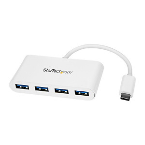 StarTech.com Hub USB-C 4 Ports USB-A (USB 3.0 SuperSpeed) - Alimenté par bus USB - Adaptateur USB-C vers USB-A - USB 3.2 Gen 1 (5Gbps) Type C - Blanc, StarTech.com Hub USB-C 4 Ports USB-A (USB 3.0 SuperSpeed) - Alimenté par bus USB - Adaptateur USB-C vers USB-A - USB 3.2 Gen 1 (5Gbps) Type C - Blanc,