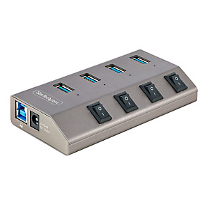 StarTech.com Hub USB-C avec Auto-Alimenté à 4 Ports - Hub USB Type C vers USB-A pour PC de Bureau/Portable - Hub USB 3.0 5Gbps avec Alimentation 4 Por StarTech.com Hub USB-C avec Auto-Alimenté à 4 Ports - Hub USB Type C vers USB-A pour PC de Bureau/Portable - Hub USB 3.0 5Gbps avec Alimentation 4 Por