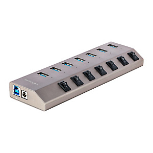 StarTech.com Hub USB-C avec Auto-Alimenté à 7 Ports - Hub USB Type C vers USB-A pour PC de Bureau/Portable - Hub USB 3.0 5Gbps avec Alimentation 7 Por StarTech.com Hub USB-C avec Auto-Alimenté à 7 Ports - Hub USB Type C vers USB-A pour PC de Bureau/Portable - Hub USB 3.0 5Gbps avec Alimentation 7 Por