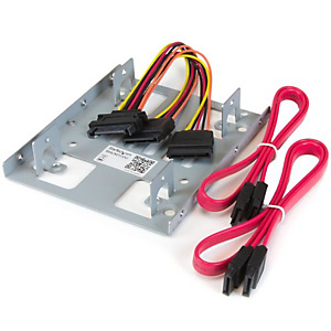 StarTech.com Kit de Montage pour 2 Disques Durs 2,5' SATA dans Baie 3,5', 8,89 cm (3.5'), Panneau de support, Acier inoxydable, 2.5', Acier, REACH, CE StarTech.com Kit de Montage pour 2 Disques Durs 2,5' SATA dans Baie 3,5', 8,89 cm (3.5'), Panneau de support, Acier inoxydable, 2.5', Acier, REACH, CE