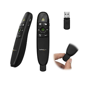 STARTECH .com Mando a Distancia para Presentaciones Inalámbrico con Puntero Láser Verde - 27m, USB, 27 m, Negro PRESREMOTEG STARTECH .com Mando a Distancia para Presentaciones Inalámbrico con Puntero Láser Verde - 27m, USB, 27 m, Negro PRESREMOTEG