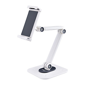 STARTECH .com Soporte Ajustable de Sobremesa para Tablet - de Montaje en Pared - 1kg de Capacidad - Base Ergonómica Ajustable para Tablet - con Giro, Rotación e Inclinación, Carro para administración de tabletas, Blanco, Aluminio, Acero, Tableta, 1 kg, 11 STARTECH .com Soporte Ajustable de Sobremesa para Tablet - de Montaje en Pared - 1kg de Capacidad - Base Ergonómica Ajustable para Tablet - con Giro, Rotación e Inclinación, Carro para administración de tabletas, Blanco, Aluminio, Acero, Tableta, 1 kg, 11