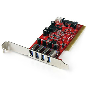 STARTECH .com Tarjeta Adaptador PCI USB 3.0 (5Gbps) SuperSpeed 4 Puertos Con Alimentación SATA LP4 - Hub Concentrador Interno - Ladrón USB Interno - 2x USB A Hembra, PCI, USB 3.2 Gen 1 (3.1 Gen 1), Rojo, CE, FCC, TAA, REACH, Renesas/NEC - µPD720202, 5 Gbi STARTECH .com Tarjeta Adaptador PCI USB 3.0 (5Gbps) SuperSpeed 4 Puertos Con Alimentación SATA LP4 - Hub Concentrador Interno - Ladrón USB Interno - 2x USB A Hembra, PCI, USB 3.2 Gen 1 (3.1 Gen 1), Rojo, CE, FCC, TAA, REACH, Renesas/NEC - µPD720202, 5 Gbi