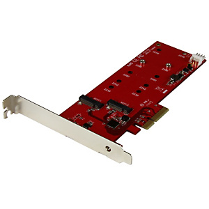 STARTECH .com Tarjeta Controladora M.2 PCI Express para 2 SSD, PCIe, M.2, Full-height / Low-profile, PCI 2.0, Rojo, CE, FCC, TAA PEX2M2 STARTECH .com Tarjeta Controladora M.2 PCI Express para 2 SSD, PCIe, M.2, Full-height / Low-profile, PCI 2.0, Rojo, CE, FCC, TAA PEX2M2