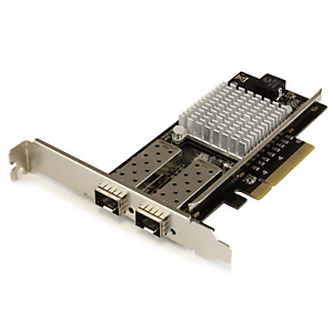 STARTECH .com Tarjeta PCI Express de Red de Fibra de 10GB con 2 Puertos de SFP+ Abiertos, Interno, Alámbrico, PCI Express, Fibra, 20000 Mbit/s, Negro, Metálico PEX20000SFPI STARTECH .com Tarjeta PCI Express de Red de Fibra de 10GB con 2 Puertos de SFP+ Abiertos, Interno, Alámbrico, PCI Express, Fibra, 20000 Mbit/s, Negro, Metálico PEX20000SFPI