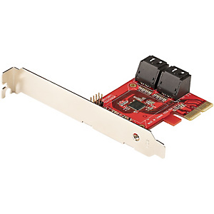 STARTECH .com Tarjeta PCIe Controladora SATA de 4 Puertos - Tarjeta de Expansión PCI Express SATA - 6Gbps - Perfil Bajo/Completo - Conectores SATA Apilados - ASM1164 sin RAID, PCIe, SATA, PCIe 3.0, Rojo, ASMedia - ASM1164, 6 Gbit/s 4P6G-PCIE-SATA-CARD STARTECH .com Tarjeta PCIe Controladora SATA de 4 Puertos - Tarjeta de Expansión PCI Express SATA - 6Gbps - Perfil Bajo/Completo - Conectores SATA Apilados - ASM1164 sin RAID, PCIe, SATA, PCIe 3.0, Rojo, ASMedia - ASM1164, 6 Gbit/s 4P6G-PCIE-SATA-CARD