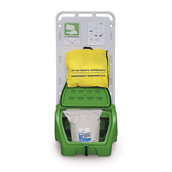 Stazione mobile con kit antisversamento e sacco assorbente industriale - 4