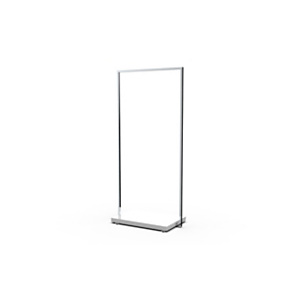 Stender System con base in legno, 70 x 40 x 145 cm, Metallo/Legno, Cromato/Bianco Stender System con base in legno, 70 x 40 x 145 cm, Metallo/Legno, Cromato/Bianco