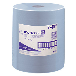 Sterk absorberende blauwe rol Wypall 1000 vellen Sterk absorberende blauwe rol Wypall 1000 vellen
