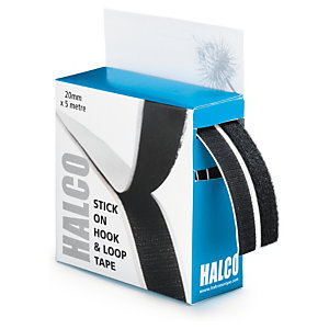 Stick on hook and loop tape rolls