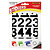 Stickers adhésifs chiffres 0 à 9 40 mm coloris noir - 1