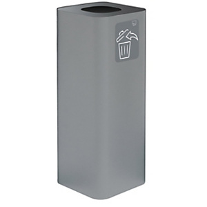 STILCASA Contenitore per la raccolta indifferenziata, 60 litri, Struttura in acciaio verniciato, 30 x 30 x 80 cm, Grigio/Grigio STILCASA Contenitore per la raccolta indifferenziata, 60 litri, Struttura in acciaio verniciato, 30 x 30 x 80 cm, Grigio/Grigio