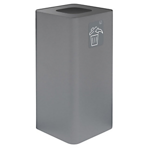 STILCASA Contenitore per la raccolta indifferenziata, 60 litri, Struttura in acciaio verniciato, 38 x 38 x 80 cm, Grigio/Grigio STILCASA Contenitore per la raccolta indifferenziata, 60 litri, Struttura in acciaio verniciato, 38 x 38 x 80 cm, Grigio/Grigio