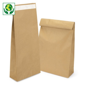 Déstockage : Sac papier kraft haute résistance avec fermeture adhésive Déstockage : Sac papier kraft haute résistance avec fermeture adhésive