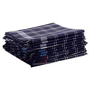Stoffen zakdoeken, geassorteerde marinekleuren, set van 12 zakdoeken