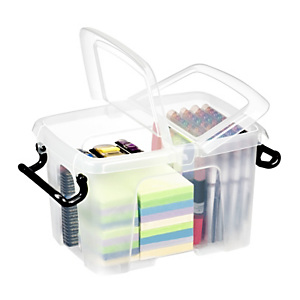 STRATA Contenitore archivio con coperchio Strata, Polipropilene trasparente, 6 litri STRATA Contenitore archivio con coperchio Strata, Polipropilene trasparente, 6 litri