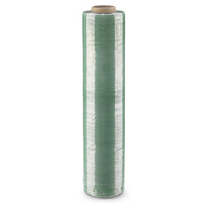 Stretch fólie šířka 450mm, délka 300m, z 80% recyklovaná, zelená, průhledná, tloušťka 20µm | RAJA Stretch fólie šířka 450mm, délka 300m, z 80% recyklovaná, zelená, průhledná, tloušťka 20µm | RAJA