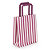 Striped paper carrier bag, dark pink, 180x220mm, pack of 50 - 1