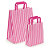 Striped paper carrier bag, dark pink, 180x220mm, pack of 50 - 2